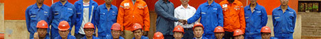 鑫海矿装坦桑尼亚1200t/d金矿选矿厂项目现场工作人员与客户合影