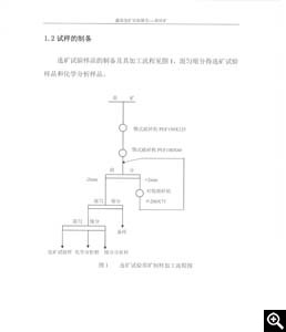 选矿试验原矿制样加工流程图
