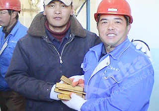 鑫海金矿选厂成品金出世
